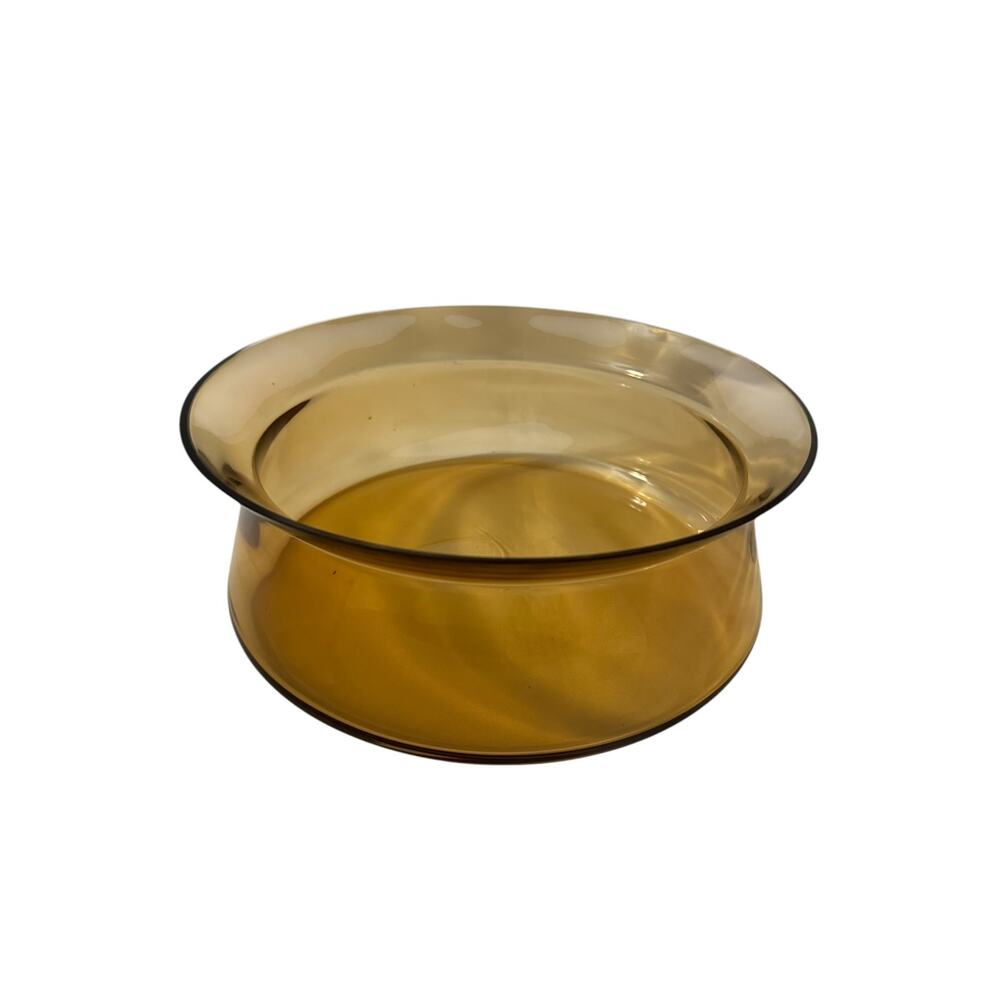 Limited Edition Discontinued IKEA Decorative Art Glass Amber Bowl